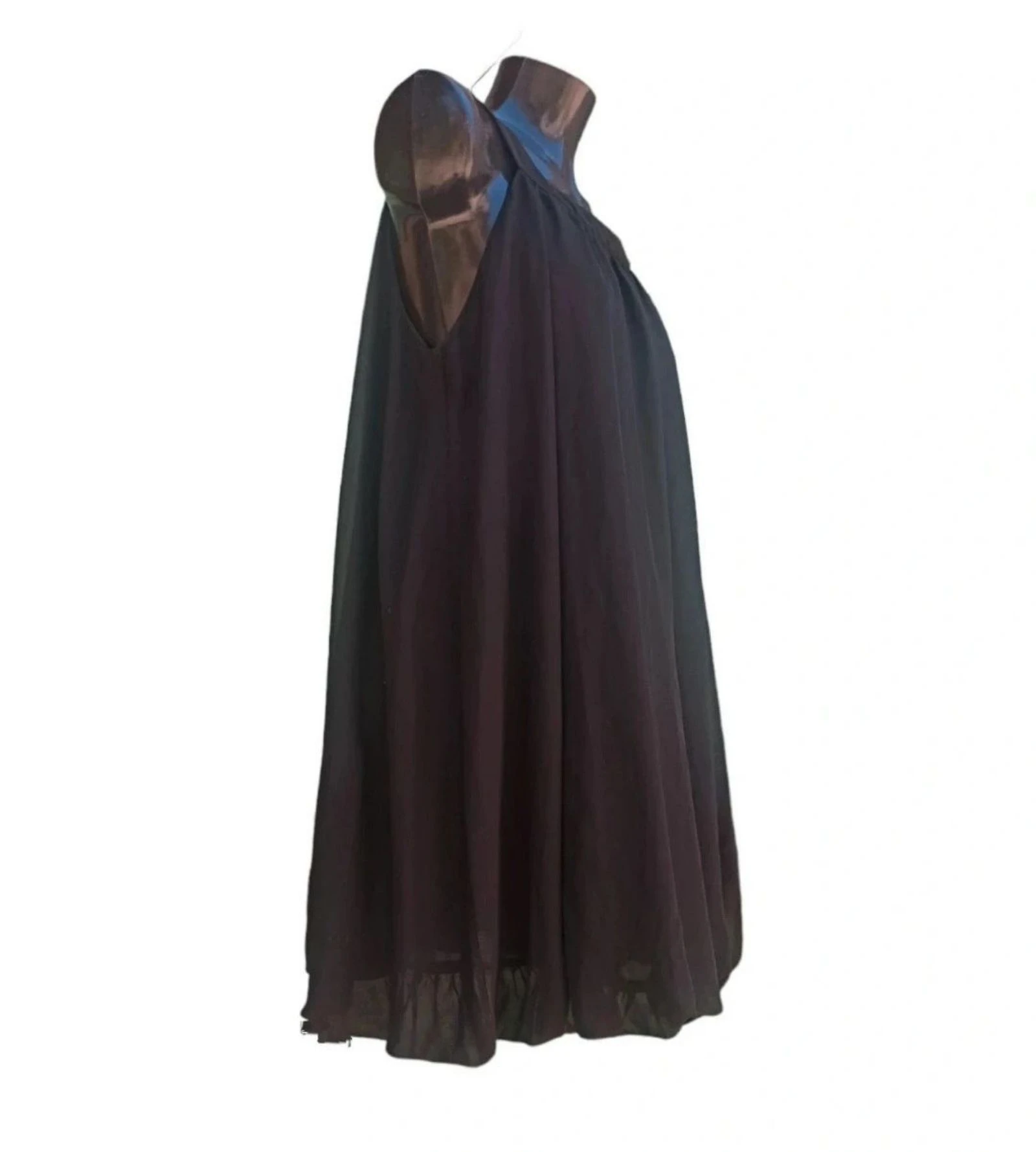 Vestido negro de gasa sin mangas  – photo 6